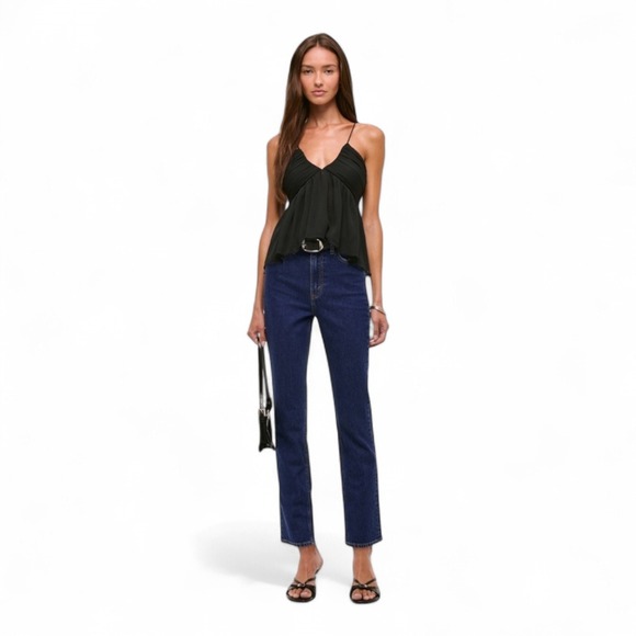 Abercrombie & Fitch Denim - Abercrombie Curve Love Ultra High Rise Ankle Straight Jeans Sz 4 Short‎